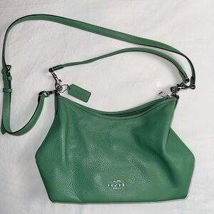 Coach Polished Pebble Leather Shoulder Bag – Green